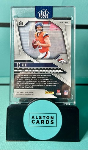 2024 Panini Prizm Bo Nix Checker Checkerboard Rookie SSP Denver Broncos - Bild 2 von 2
