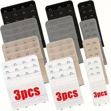 3Row 2 3 4 Hook Bra Extender Pack Bra Extension Strap Strapless Colour Underwear