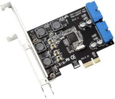 PCI-E X1 to 2 Ports 19 Pin USB 3.0 Header PCI Express to Dual 20 Pin USB 3.0 Car