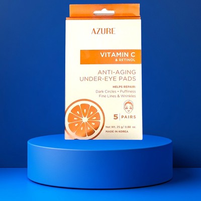 AZURE~VITAMIN C & RETINOL Anti-Aging Under Eye Pads Dark Cicles Puffines 