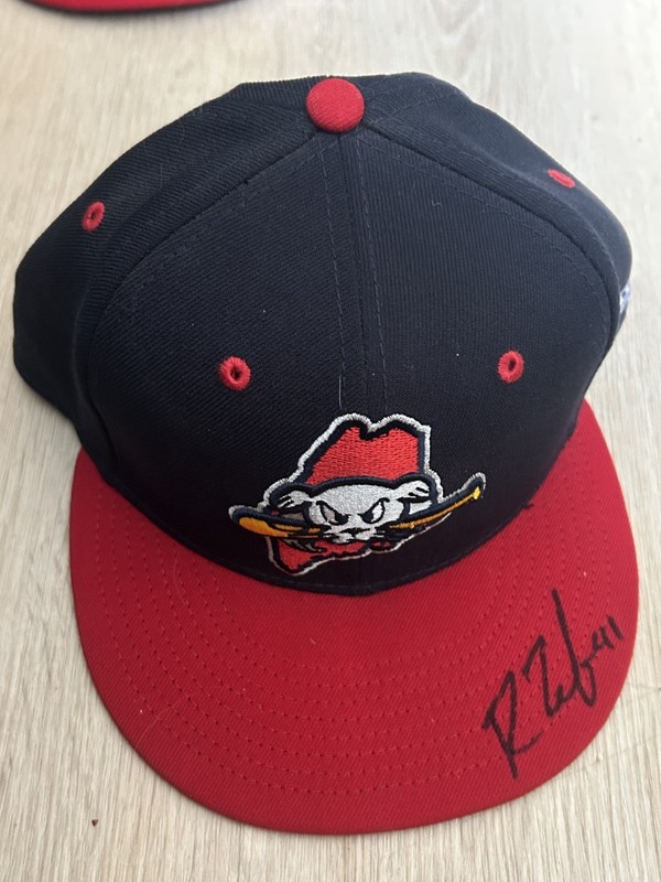 Ryan Zeferjahn Game Worn Used Signed Portland Sea Dogs Hat 7 1/2