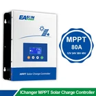 Easun 80AMP Solar Charge Controller for 12V/24V /36V/48V MPPT Battery Regulator