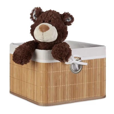 2x Faltbox Aufbewahrungskorb 31 cm 0,5 kg leicht waschbar natur - Bild 1 von 4