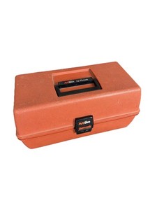 Vintage (70’s) Terracotta ArtBin by Vlchek Art Box w/Art Supplies for Sketching