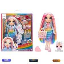 Rainbow High Amaya 11" Shimmer Posable Fashion Doll with Slime Kit & Yeti Pet