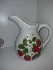 McCoy Large Pottery Pitcher Strawberry Country Cottage Core 1970's Vintage