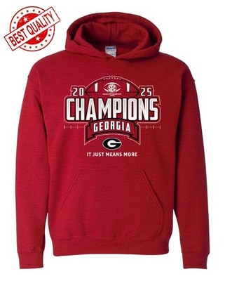 UGA Georgia SEC Championship Hoodie Red S-3XL