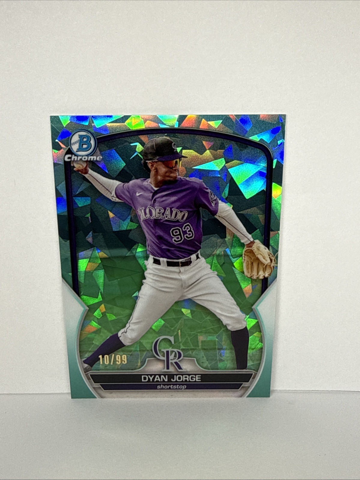 DYAN JORGE 2023 Bowman Chrome Sapphire AQUA REFRACTOR /99 Rockies #BCP-235