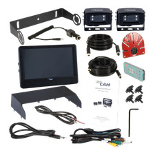 Weatherproof Hd Quad Monitor Cabcam A-cct9m2cq Fits Kubota All Models
