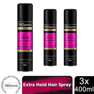 TRESemme 24 Stunden Frizz Control Haarspray, extra Halt, 3er Pack, 400ml
