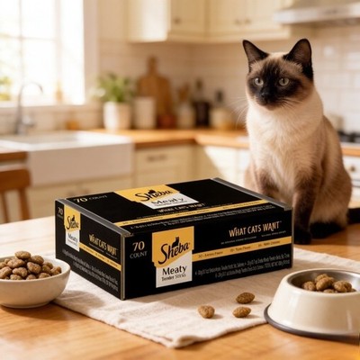 Meaty Tender Sticks Sheba Cat Treats Multi Flavor Snack 40 Count Indoor Cats