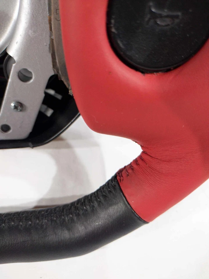 94 95 96 97 Volante Dodge Ram Actualización Personalizada NUEVO CUERO ROJO OEM Foto 4 de 4