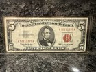 1963 $5 United States Note Red Seal Lincoln - Circulated Banknote A52211335A — photo 1