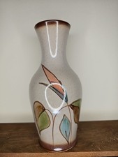 Denby Vase 7.5inch Tall Stoneware Pottery Vase Blue Brown