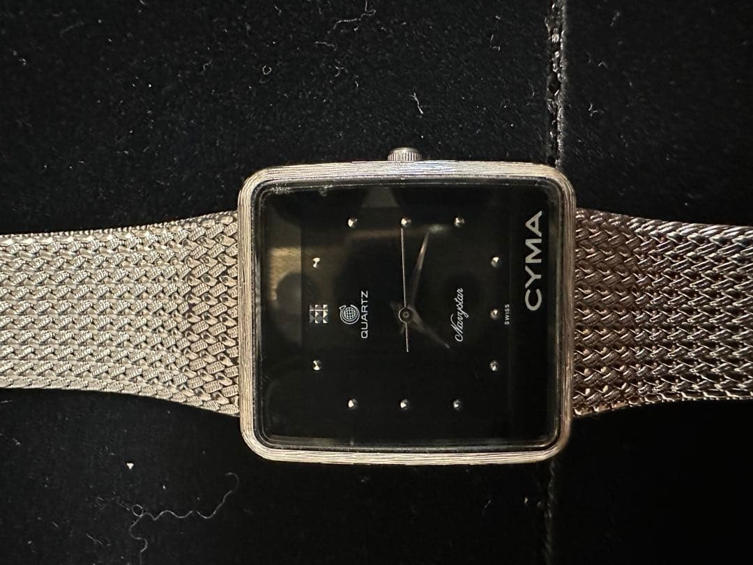 Cyma Navistar Vintage Swiss Made Automatic Watch Unisex Silver 