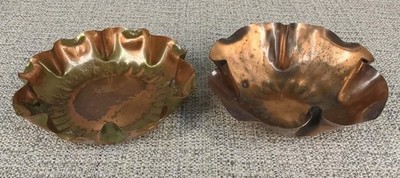 Vintage Gregorian Copper Small Bowl Trinket Dish 5  Made In USA Lot Of 2