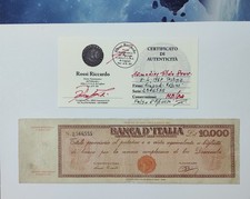 Banconote Italiane Lire 10.000 Titolo Provvisorio Testina, Falso D'epoca 