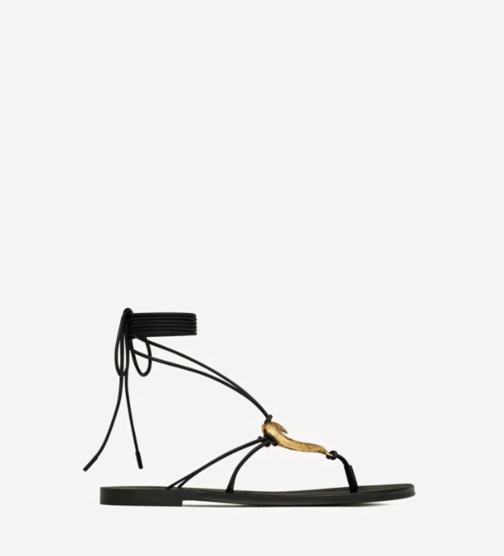 Sandali nuovi con etichette YSL Saint Laurent placca cuore taglia 36 $1.195