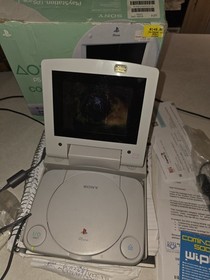 PS1 Slim Ps One Sony System + LCD Screen Working + Box + Manual Playstation