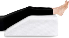 Leg Elevation Pillow with Removable Cover 10 Inch Memory Foam Leg Rest Pillow...