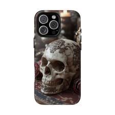 For iPhone / Galaxy / Pixel Porcelain Skull Gothic Relic Phone Case