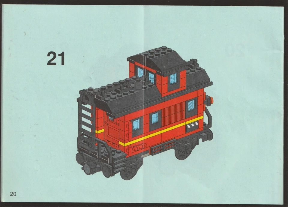 Lego My Own Train 10014 NUR Bauanleitung Zug Waggon Rot - Bild 2 von 2