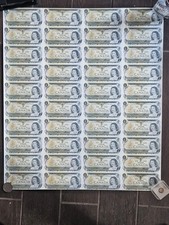 1973 canadian 1 dollar bill - Uncut sheet - Nice shape