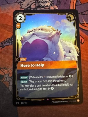 Here to Help 111/221 Rare Spiritforged Riftbound Near Mint