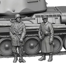 1/35 Resin Figure WWII German Winter Soldiers Set 2 Figures Unpainted