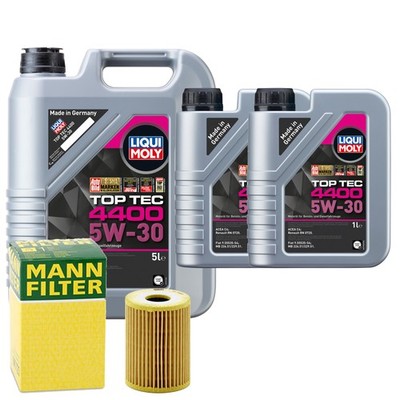 Motoröl 5W30 LIQUI MOLY Top Tec 4400 7L +MANN Ölfilter