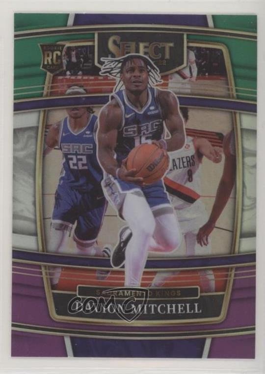2021-22 Select Concourse Green White Purple Prizm Davion Mitchell Rookie RC 09vk