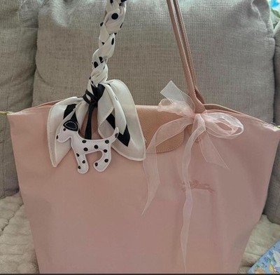Longchamp Le Pliage Large Pink Women's Tote Zip Closure Pouch