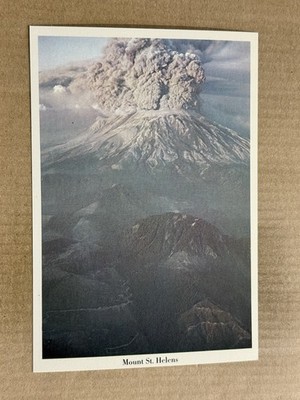 Postcard Mount St Helens Volcano WA Washington 1980 Eruption Explosion Vintage
