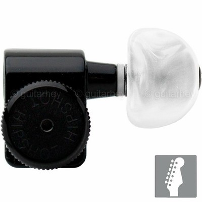 NEW Hipshot STAGGERED Tuners Fender  Directrofit  LOCKING Pearl Moon - BLACK