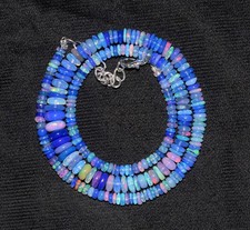 16″ Natural Ethiopian Welo Fire Opal Gemstone Bead Necklace AF550