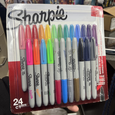 Sharpie 24ct Fine Permanent Markers Set -Original/Metallic/Neon- #2097499 NEW