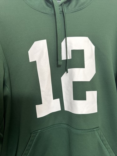 Nike Green Bay Packers Aaron Rodgers 12 Hoodie Sweatshirt Therma Fit Size Medium - Picture 4 of 11