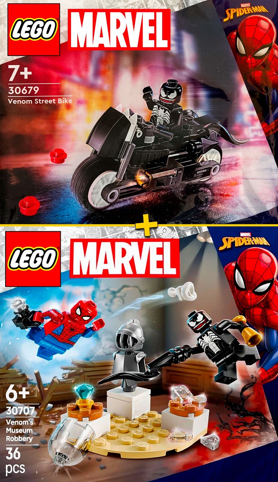 LEGO Spider-Man Pack Duo 30707 30679 : Figurines Venom et Moto en Boîte Neuve