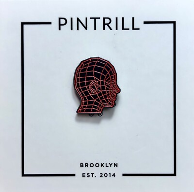 Very Cool  Low Poly 3D Face Topology  Pin by Pintrill (Sold Out Collectors Item)