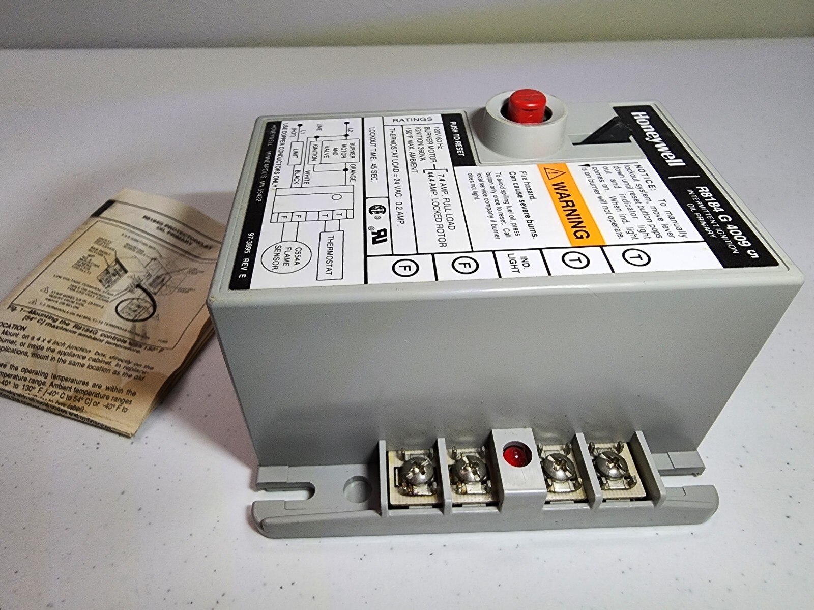 Honeywell R8184G4009 International Oil Burner Control 85267990127 eBay