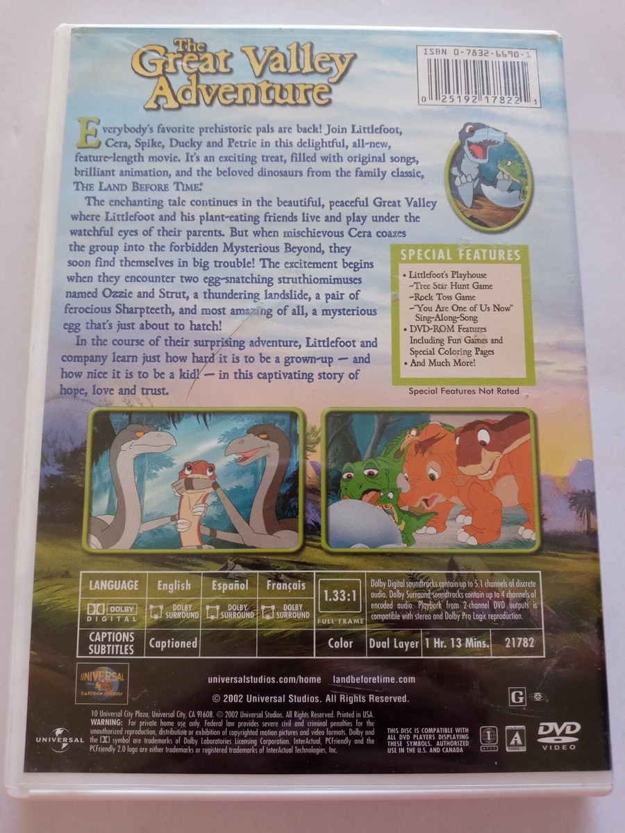 The Land Before Time II: The Great Valley Adventure (DVD, 2002