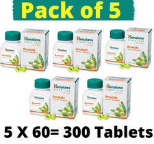 5 pack X Himalaya AMALAKI 60 Tabls, Amla Gooseberry, Vitamin C rich