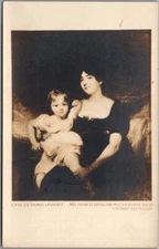 Vintage Artist-Signed SIR THOMAS LAWRENCE RPPC Postcard "Mrs. Francis Gregg"