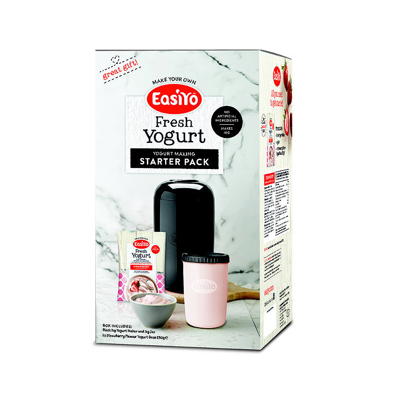EasiYo 1kg Yoghurt Maker Black and 1 Sachet Starter Kit eBay