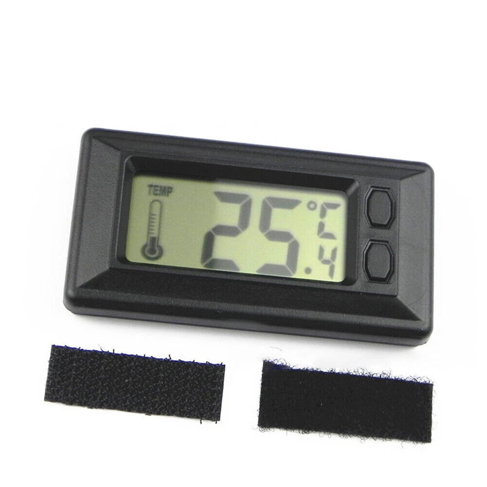 2pc Auto Car Digital LCD Display Thermometer Interior Screen Display Gauge Meter - Image 4 of 4