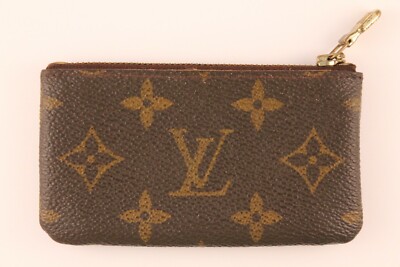 Vintage Louis Vuitton Brown Canvas Monogram Coin Jewelry Purse