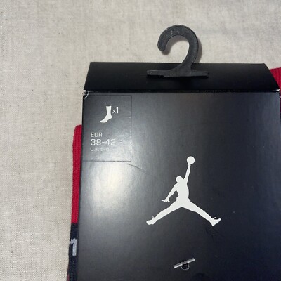 Jordan 6 Jumpman Mens Multicolor Stretchable Low Crew Socks Size M