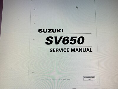 Suzuki SV650 Motor Motors Service Manual Digital | eBay