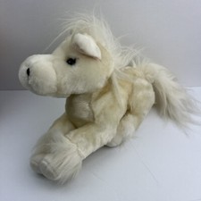 Dan Dee Collector's Choice Pony Horse 12" Long Plush Toy Stuffed Animal White