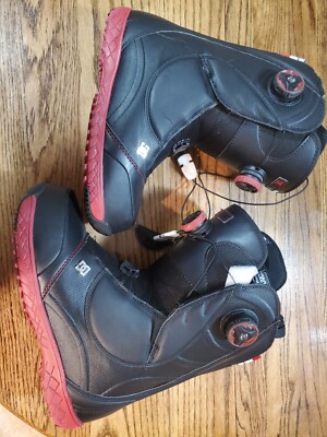 DC MORA 2016 Dual Boa Snowboard Boots, Black/RED, WOMENS size 8.5 USA